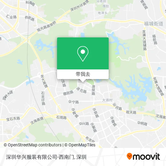 深圳华兴服装有限公司-西南门地图