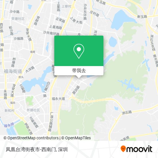 凤凰台湾街夜市-西南门地图
