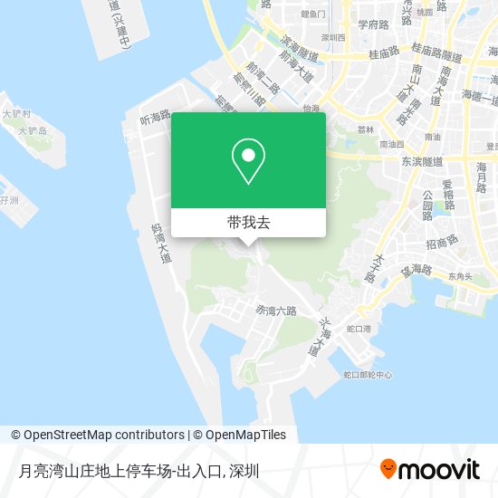 月亮湾山庄地上停车场-出入口地图
