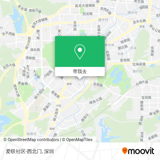 爱联社区-西北门地图