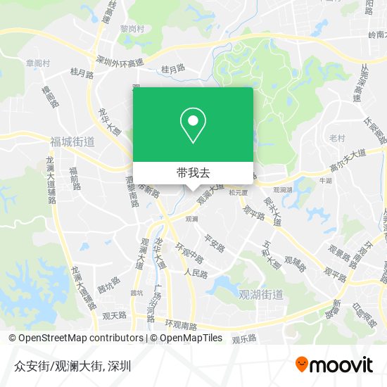 众安街/观澜大街地图
