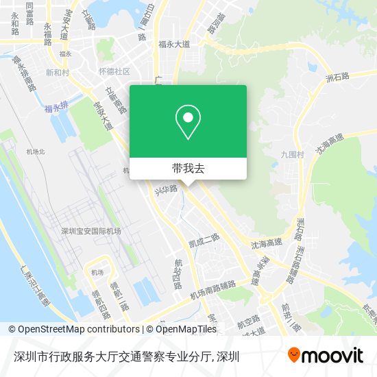 深圳市行政服务大厅交通警察专业分厅地图