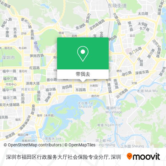 深圳市福田区行政服务大厅社会保险专业分厅地图