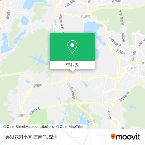 兴湖花园小区-西南门地图