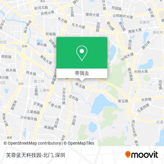 芙蓉蓝天科技园-北门地图