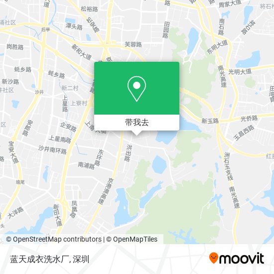 蓝天成衣洗水厂地图