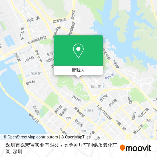 深圳市嘉宏宝实业有限公司五金冲压车间铝质氧化车间地图