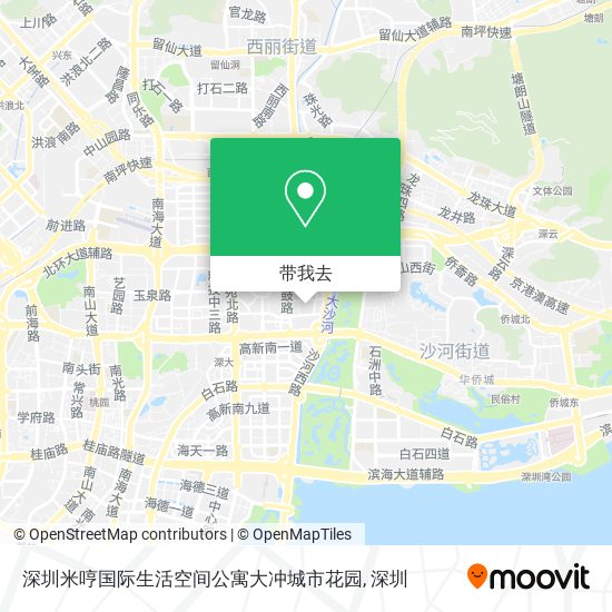 深圳米哼国际生活空间公寓大冲城市花园地图