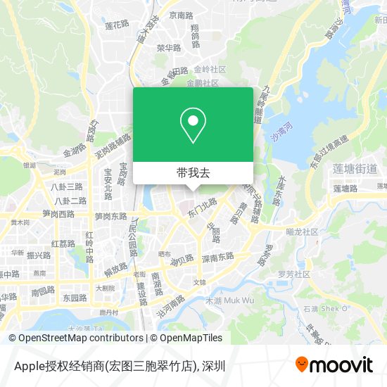 Apple授权经销商(宏图三胞翠竹店)地图