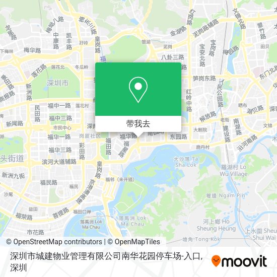 深圳市城建物业管理有限公司南华花园停车场-入口地图