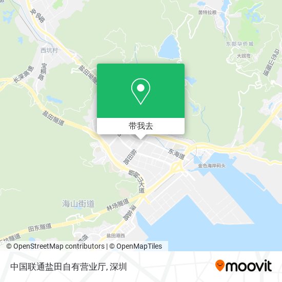 中国联通盐田自有营业厅地图