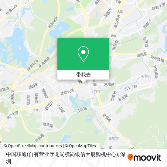 中国联通(自有营业厅龙岗横岗银信大厦购机中心)地图