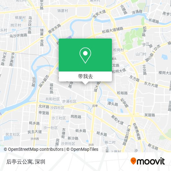 后亭云公寓地图