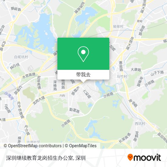 深圳继续教育龙岗招生办公室地图