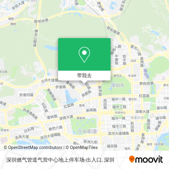 深圳燃气管道气营中心地上停车场-出入口地图