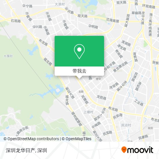 深圳龙华日产地图