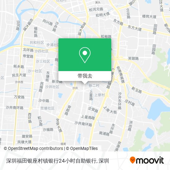 深圳福田银座村镇银行24小时自助银行地图