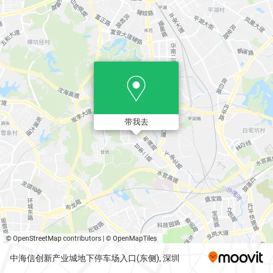中海信创新产业城地下停车场入口(东侧)地图