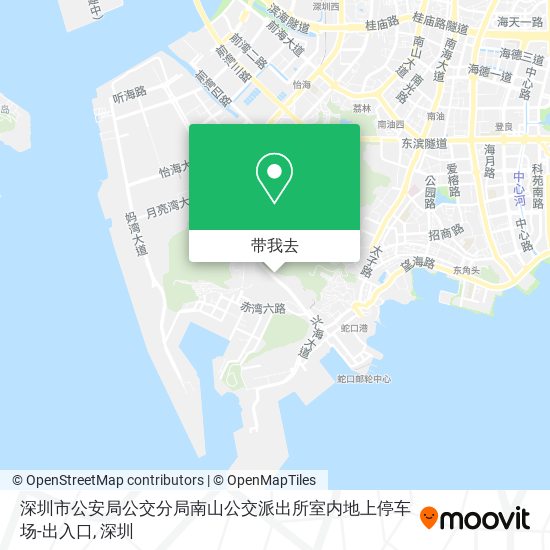 深圳市公安局公交分局南山公交派出所室内地上停车场-出入口地图