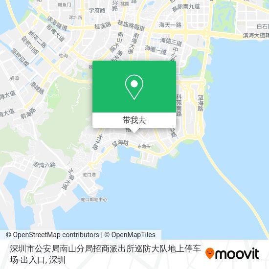 深圳市公安局南山分局招商派出所巡防大队地上停车场-出入口地图