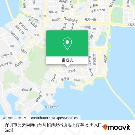 深圳市公安局南山分局招商派出所地上停车场-出入口地图
