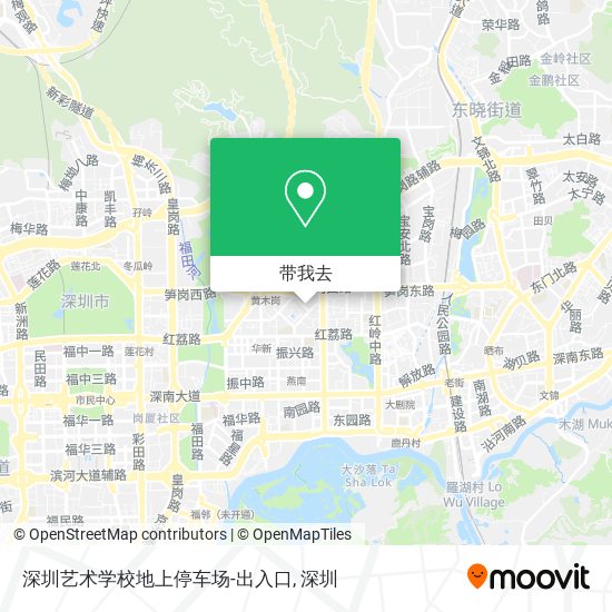 深圳艺术学校地上停车场-出入口地图