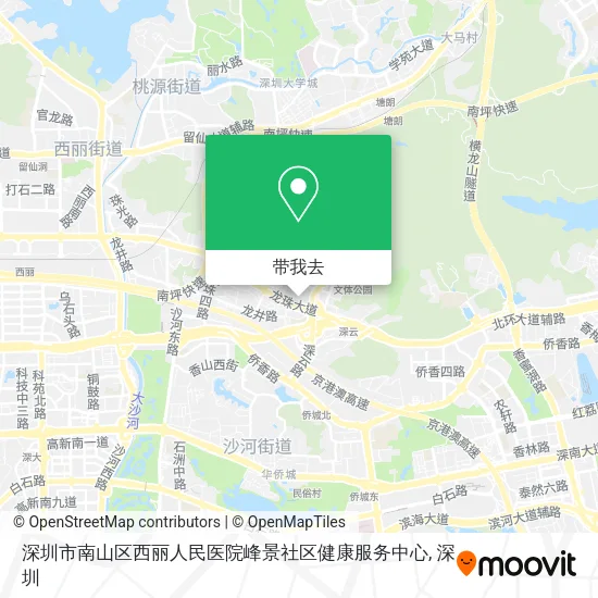 深圳市南山区西丽人民医院峰景社区健康服务中心地图