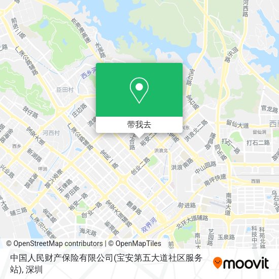 中国人民财产保险有限公司(宝安第五大道社区服务站)地图
