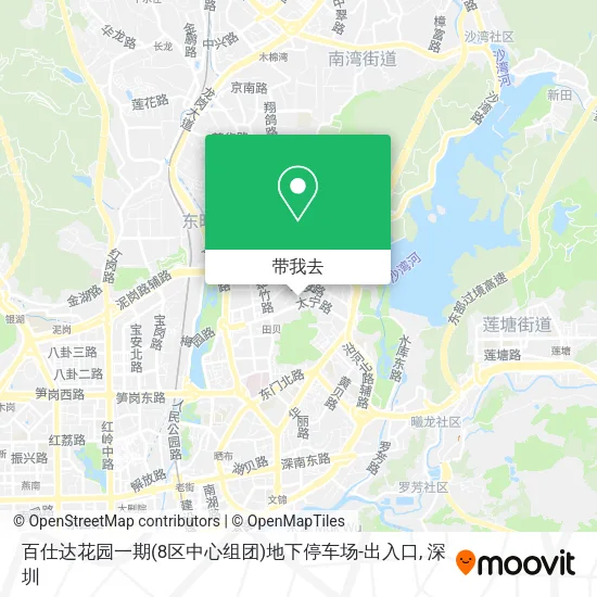 百仕达花园一期(8区中心组团)地下停车场-出入口地图