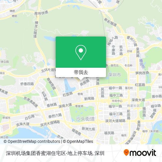 深圳机场集团香蜜湖住宅区-地上停车场地图