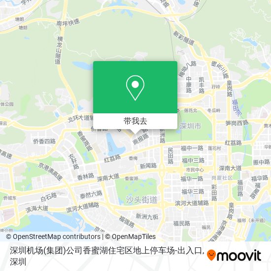 深圳机场(集团)公司香蜜湖住宅区地上停车场-出入口地图