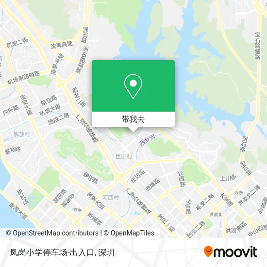 凤岗小学停车场-出入口地图