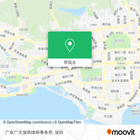 广东广大深圳律师事务所地图