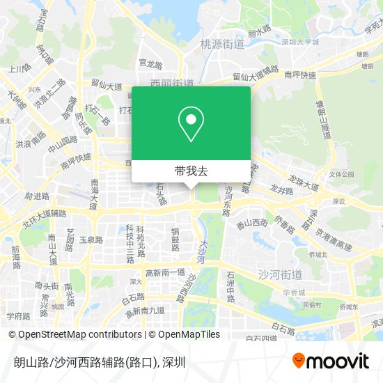 朗山路/沙河西路辅路(路口)地图