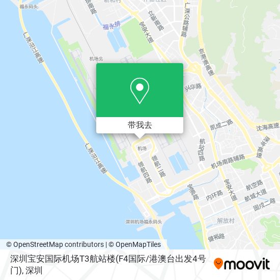 深圳宝安国际机场T3航站楼(F4国际/港澳台出发4号门)地图