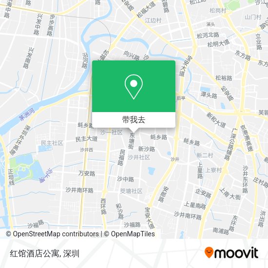 红馆酒店公寓地图