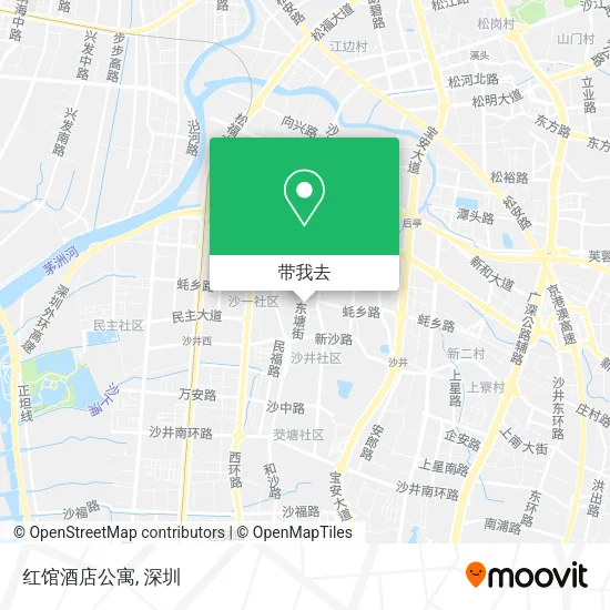 红馆酒店公寓地图