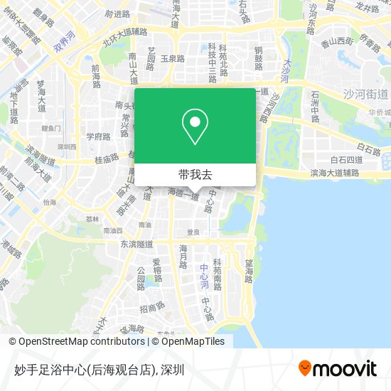 妙手足浴中心(后海观台店)地图