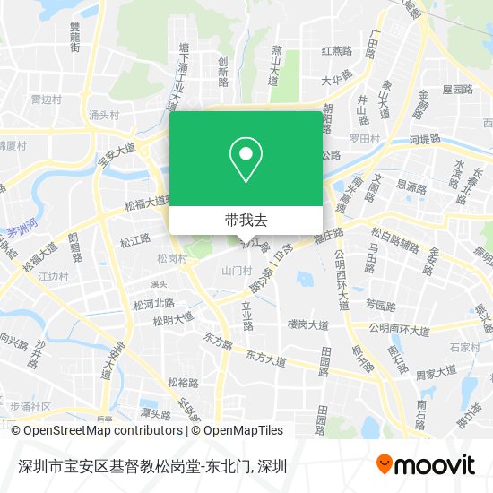 深圳市宝安区基督教松岗堂-东北门地图