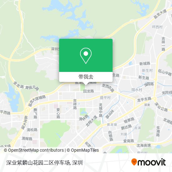 深业紫麟山花园二区停车场地图