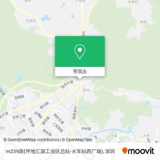 m239路(坪地汇源工业区总站-火车站西广场)地图