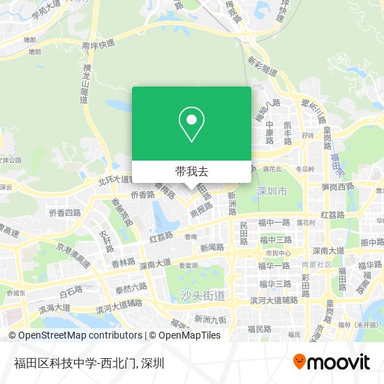 福田区科技中学-西北门地图