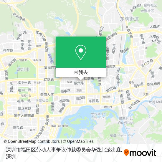 深圳市福田区劳动人事争议仲裁委员会华强北派出庭地图