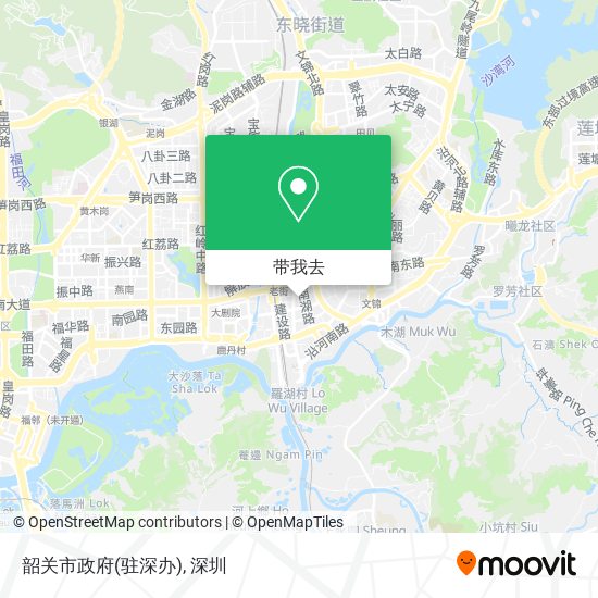 韶关市政府(驻深办)地图