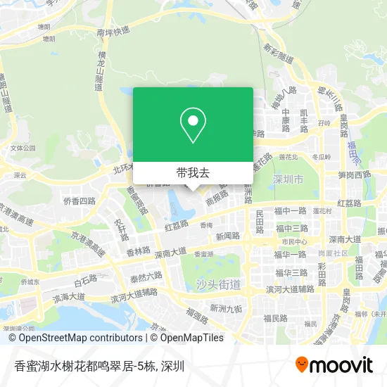 香蜜湖水榭花都鸣翠居-5栋地图