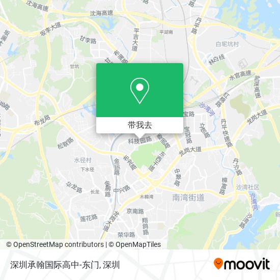 深圳承翰国际高中-东门地图