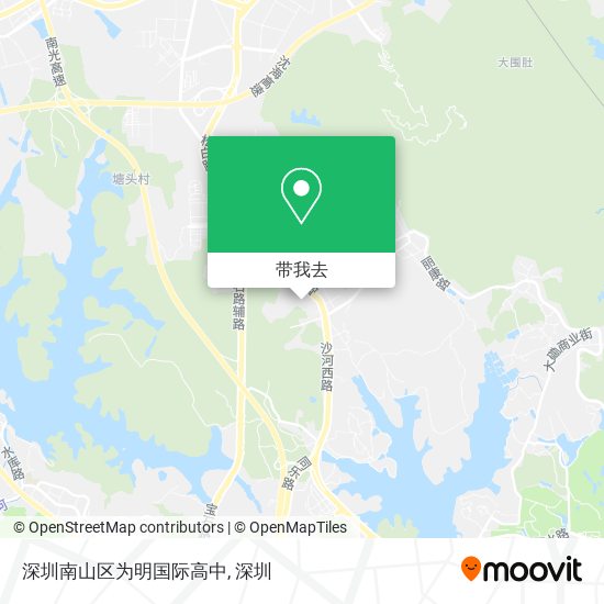深圳南山区为明国际高中地图