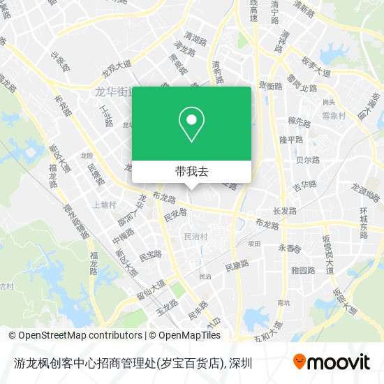 游龙枫创客中心招商管理处(岁宝百货店)地图