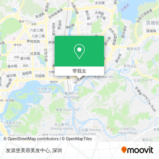 发源堡美容美发中心地图