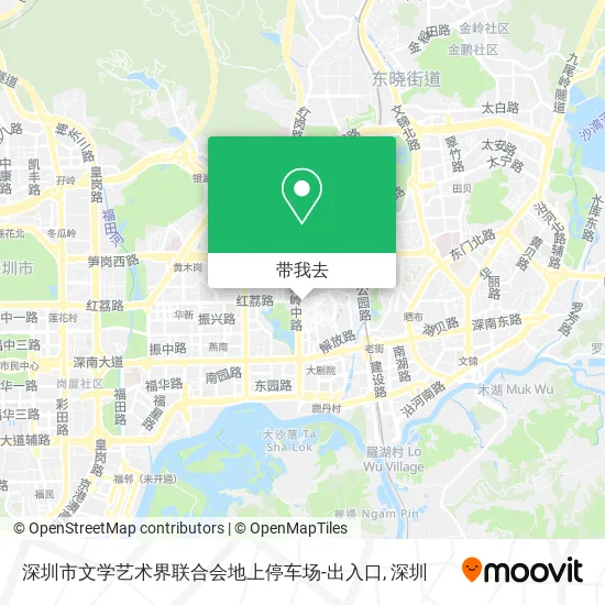 深圳市文学艺术界联合会地上停车场-出入口地图